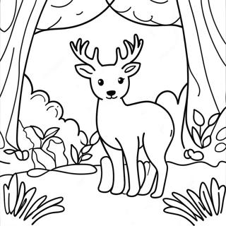 Magical Forest Scene Coloring Page 41584-33207