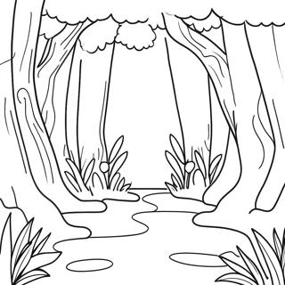 Magical Forest Scene Coloring Page 41584-33208