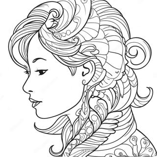 Colorful Soul Silhouette Coloring Page 41644-33254