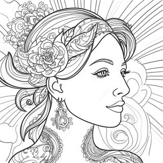 Colorful Soul Silhouette Coloring Page 41644-33256