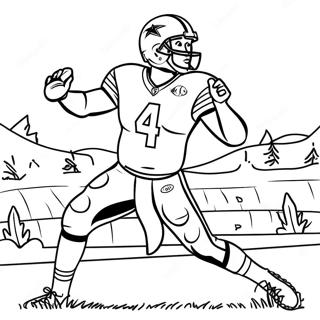 Dak Prescott Throwing Football Coloring Page 41664-33283