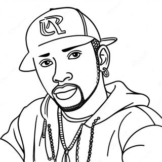 Rapper Coloring Page 4166-3445