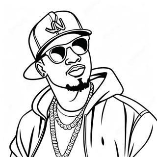 Rapper Coloring Page 4166-3446