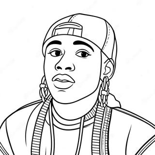 Rapper Coloring Page 4166-3448