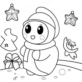 Among Us Christmas Crewmate Coloring Page 41673-33274