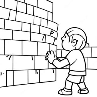 Brave Nehemiah Building The Wall Coloring Page 41684-33290