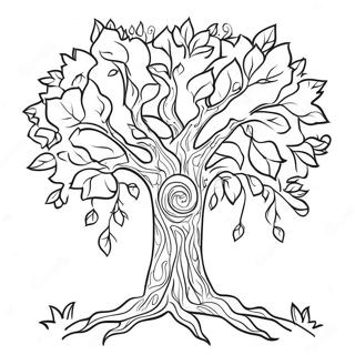 Fall Tree Coloring Page 41703-33300