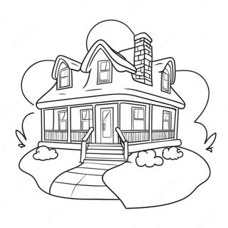 Cozy Dream House Coloring Page 41754-33347