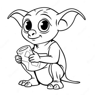 Dobby With A Sock Coloring Page 41764-33354