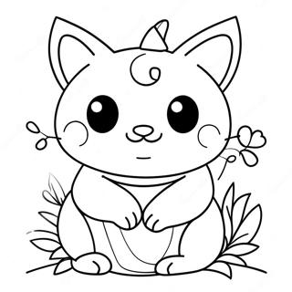 Charming Sprigatito Coloring Page 4177-3458