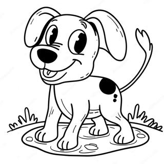 Harry The Dirty Dog Playing In Mud Coloring Page 41784-33369