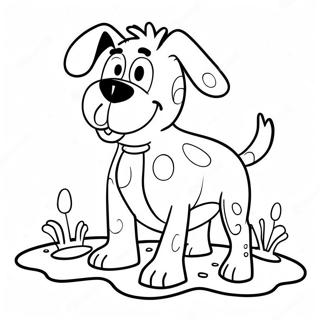 Harry The Dirty Dog Playing In Mud Coloring Page 41784-33370