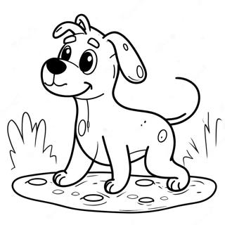 Harry The Dirty Dog Playing In Mud Coloring Page 41784-33372