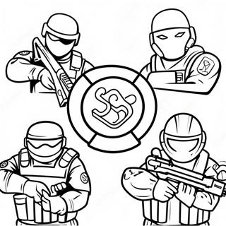 Rainbow Six Siege Logo Coloring Page 41793-33373