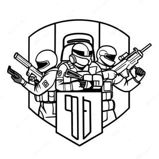 Rainbow Six Siege Logo Coloring Page 41793-33374