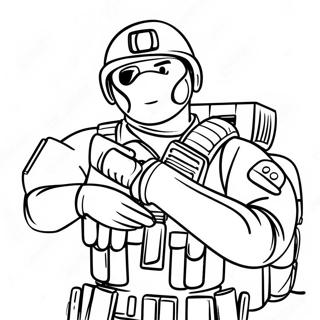 Rainbow Six Siege Operator Action Coloring Page 41794-33383