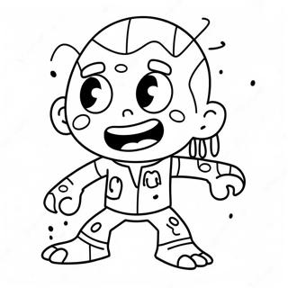 Among Us Zombie Coloring Pages