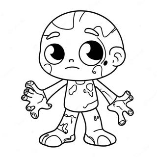 Cute Among Us Zombie Character Coloring Page 41804-33387