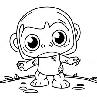 Cute Among Us Zombie Character Coloring Page 41804-33388