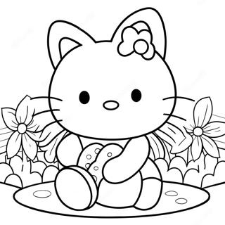 Hello Kitty Easter Coloring Page 41813-33390