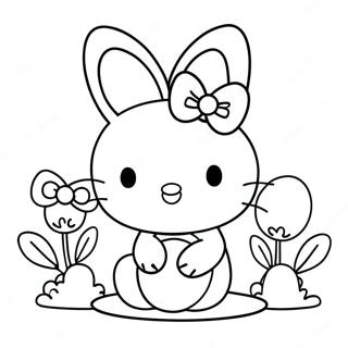 Hello Kitty Easter Coloring Page 41813-33392