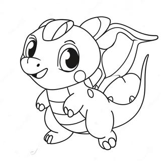 Cute Dragonite Flying Coloring Page 41854-33423