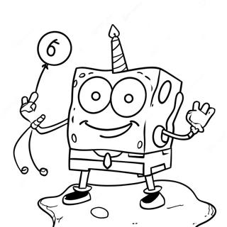 Spongebob Birthday Coloring Page 41883-33446