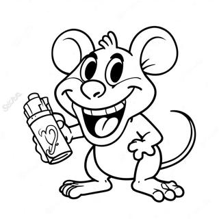 Rat Fink Cartoon Character Coloring Page 41894-33458