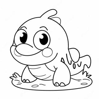 Cute Chain Chomp With Big Eyes Coloring Page 41904-33465