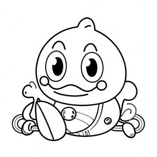 Cute Chain Chomp With Big Eyes Coloring Page 41904-33468