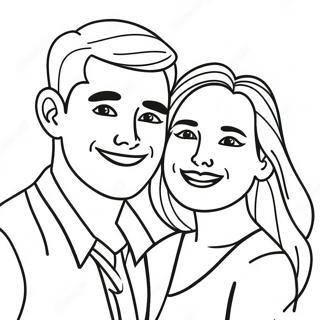 Happy Couple Engagement Coloring Page 41914-33473