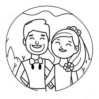 Happy Couple Engagement Coloring Page 41914-33474