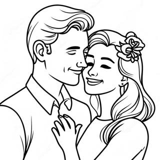 Happy Couple Engagement Coloring Page 41914-33476