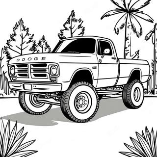 Lifted Dodge Truck Coloring Page 41943-33493