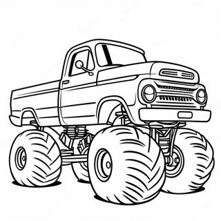 Monster Lifted Dodge Truck Coloring Page 41944-33497