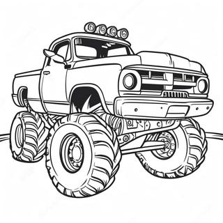 Monster Lifted Dodge Truck Coloring Page 41944-33498