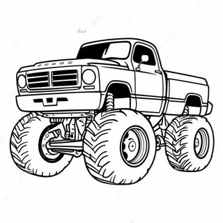 Monster Lifted Dodge Truck Coloring Page 41944-33499