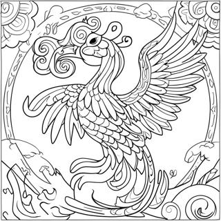 Mythical Phoenix Coloring Pages