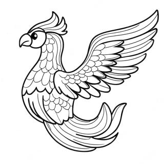 Mythical Phoenix Coloring Page 41953-33503