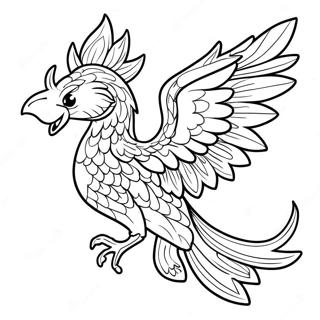 Mythical Phoenix Coloring Page 41953-33504