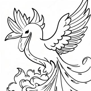 Majestic Phoenix Rising From Flames Coloring Page 41954-33508