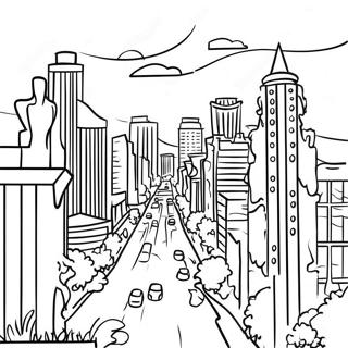 Colorful Las Vegas Strip Coloring Page 41974-33521