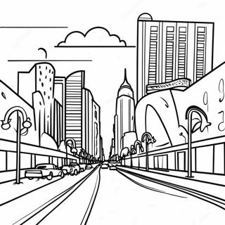 Colorful Las Vegas Strip Coloring Page 41974-33522