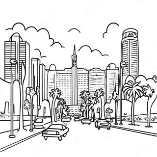 Colorful Las Vegas Strip Coloring Page 41974-33523