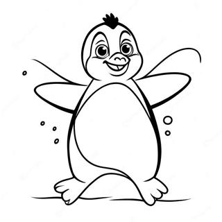 Happy Feet Penguin Dancing Coloring Page 41983-33525