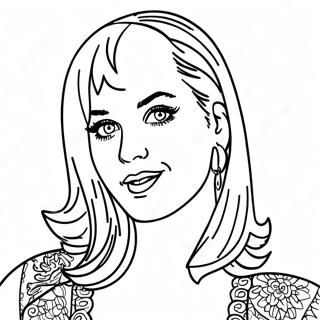 Katy Perry Coloring Page 42023-33557