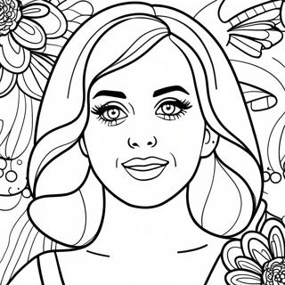 Katy Perry Coloring Page 42023-33558