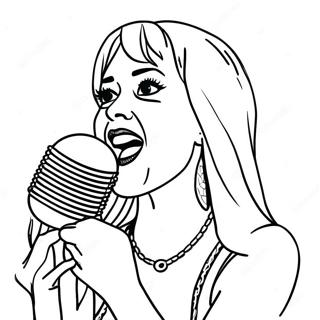 Katy Perry Singing On Stage Coloring Page 42024-33566