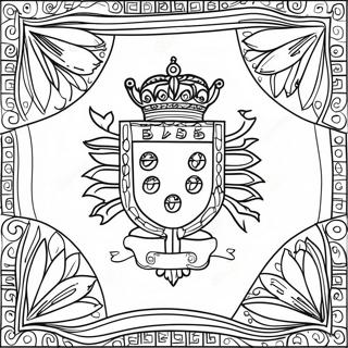 Portugal Flag Coloring Page 42043-33576