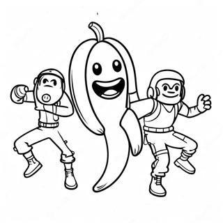 Fortnite Banana Coloring Pages